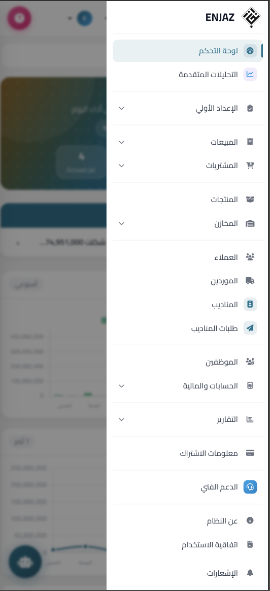 Full navigation menu, right-sized for a phone